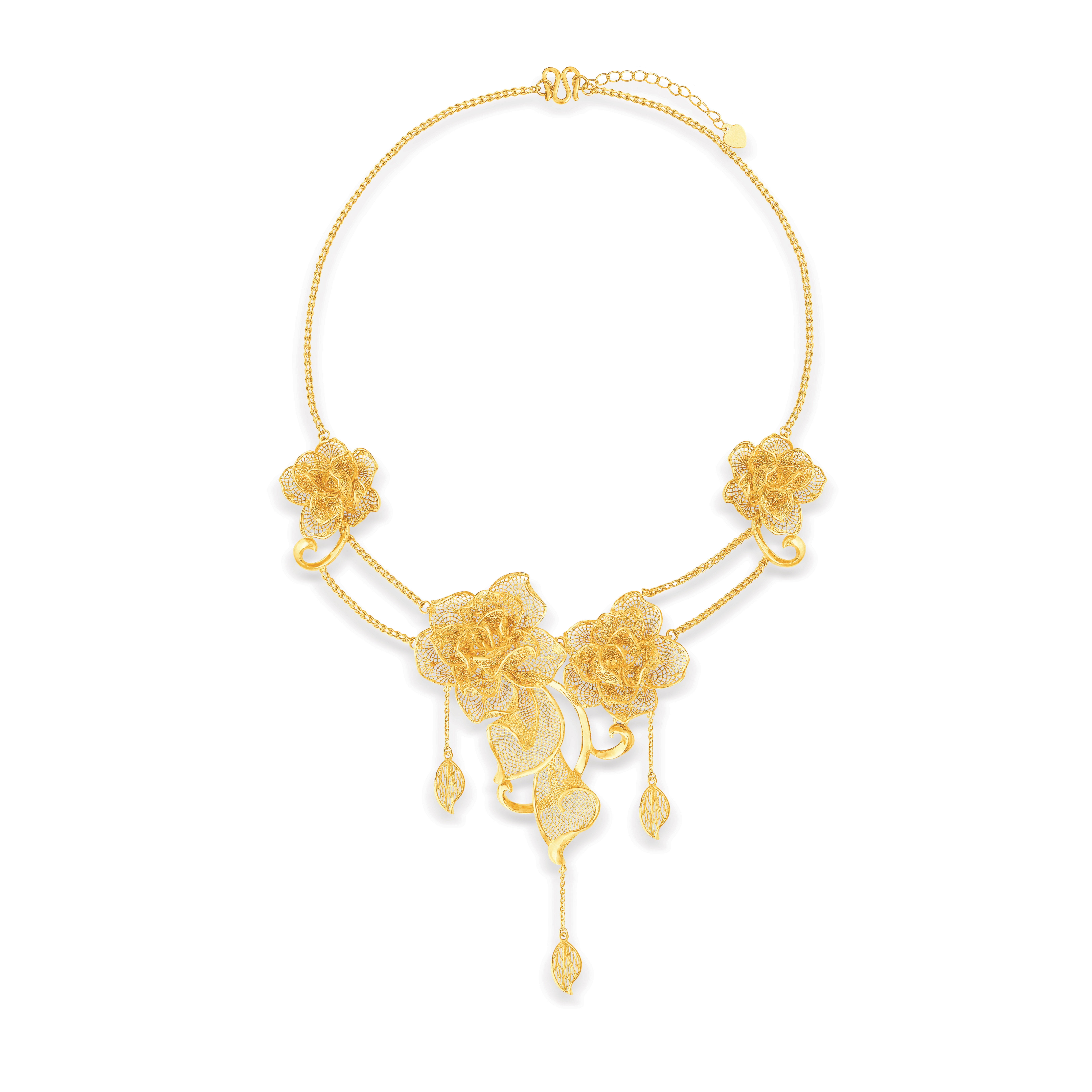 Fine Gold Necklace with Rose