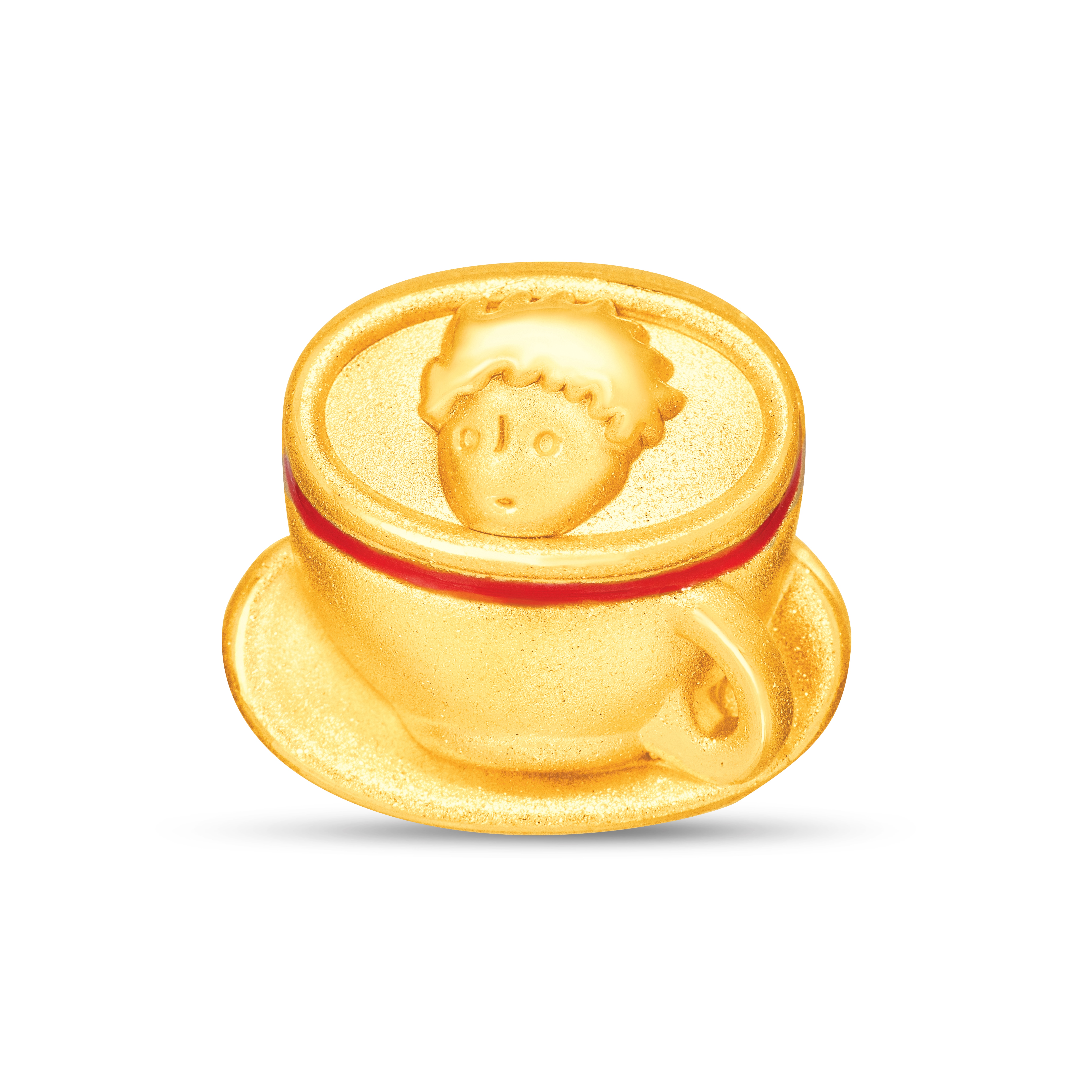 Don Mak Special Edition Fine Gold Charm with Enamel - Le Petit Prince and Milk Tea