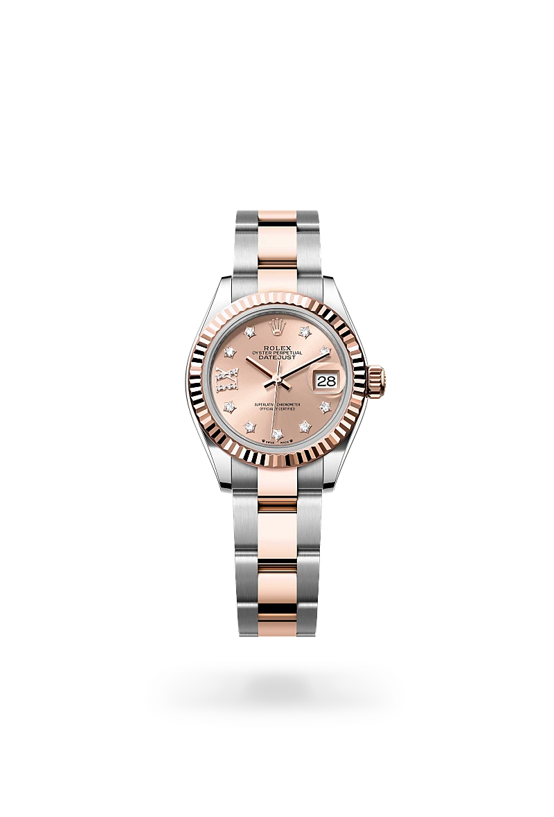 Rolex Lady-Datejust 蠔式，28毫米，永恒玫瑰金及蠔式鋼