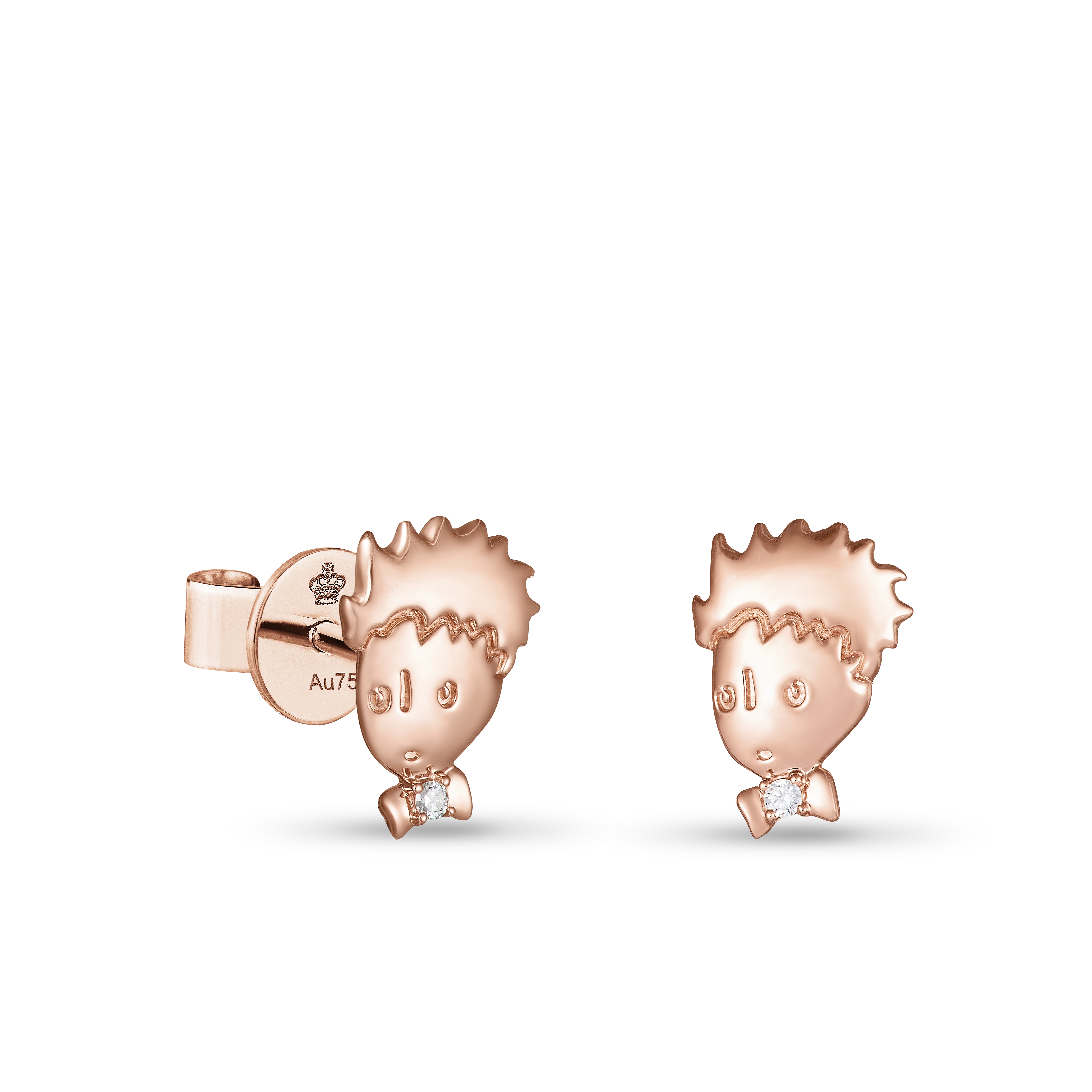 18K Rose Gold Diamond Earring (Single) - Le Petit Prince