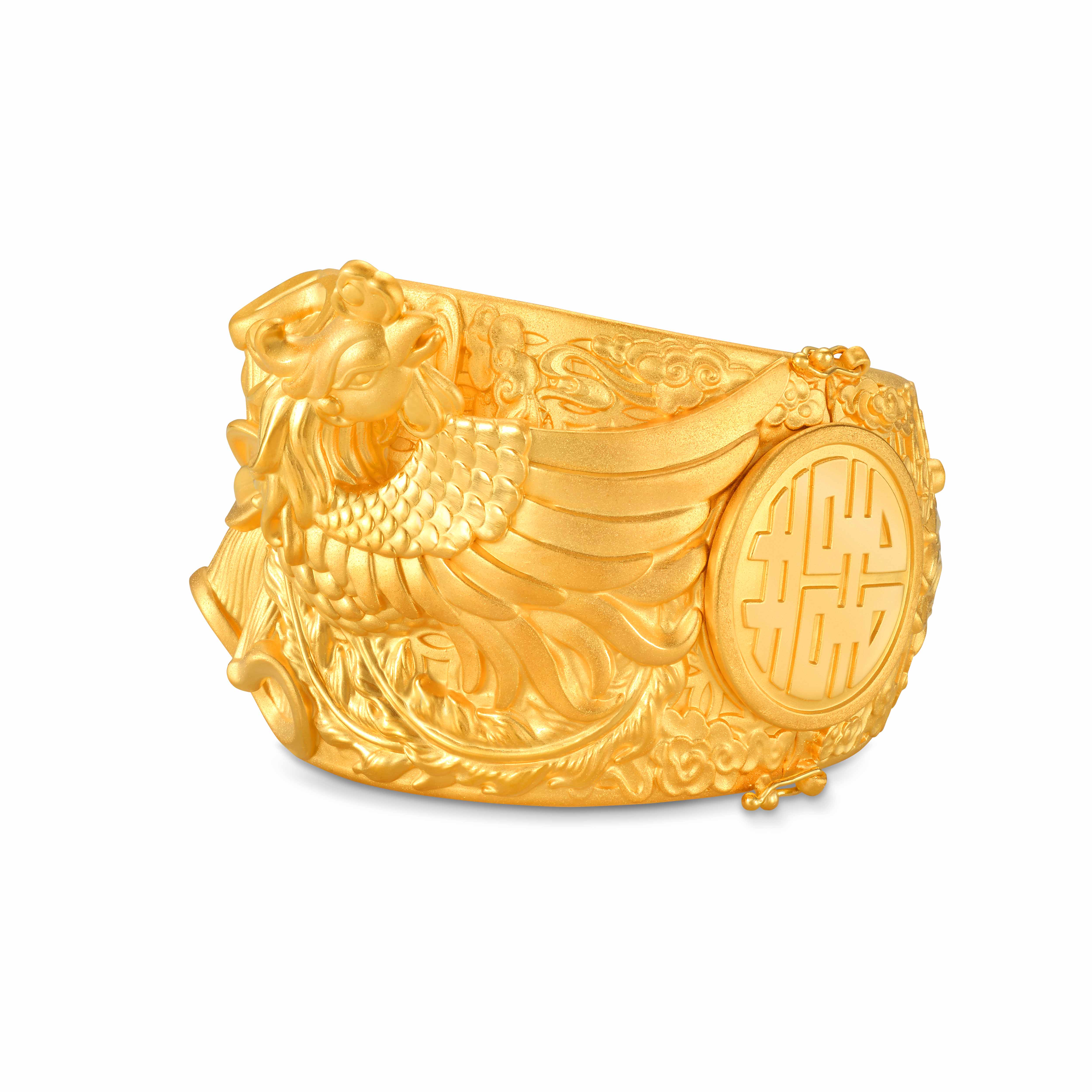 Electroform Fine Gold Phoenix Bangle